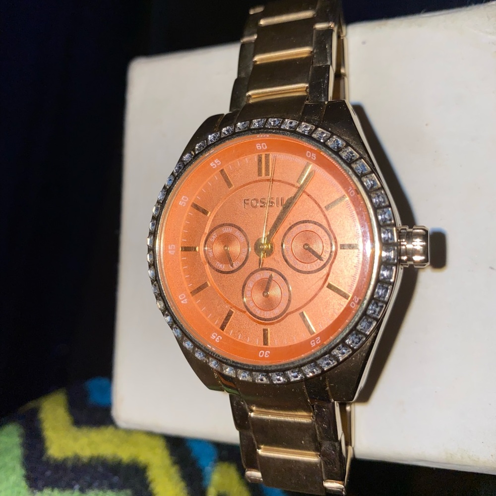 Fossil watch in box. Barely worn.